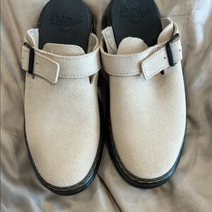 Dr. Martens women’s  Cream Suede Slides